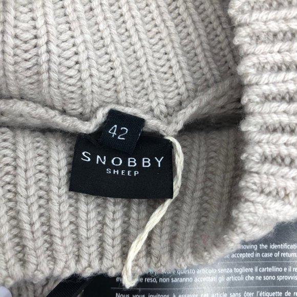 Snobby Sheep Mock Neck Cable Knit Sweater Dress - Picture 11 of 14